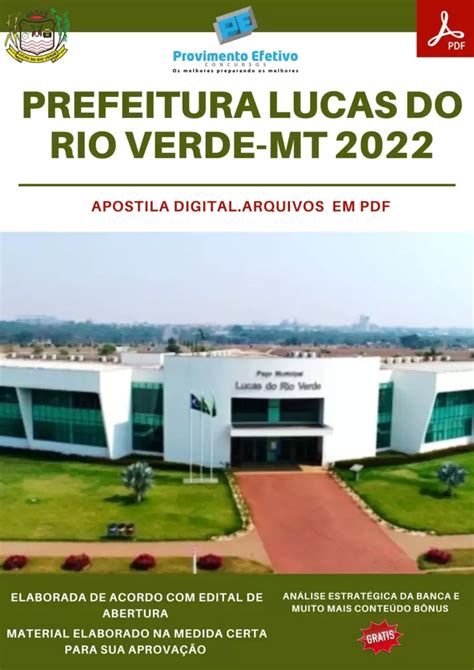 Provimento Efetivo Concursos Apostila Prefeitura Lucas Rio Verde