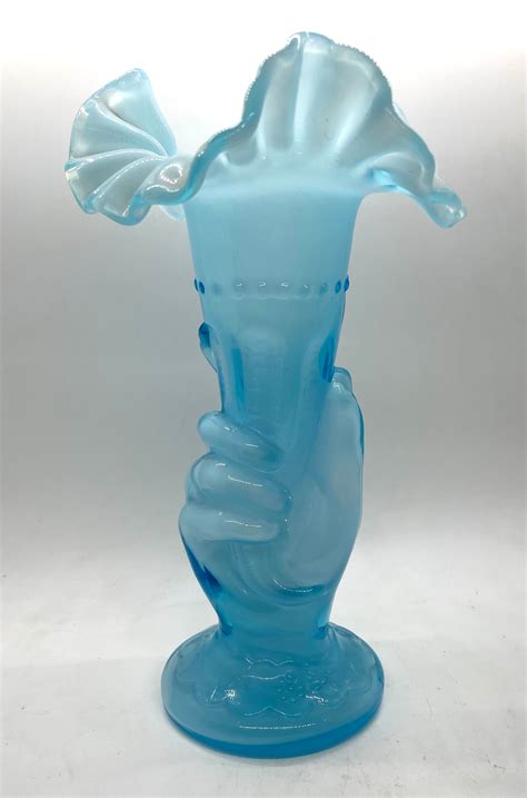 Fenton Glass Hand Vase