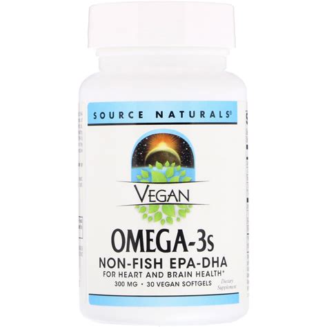 Source Naturals Vegan Omega 3s Non Fish EPA DHA 300 Mg 30 Vegan