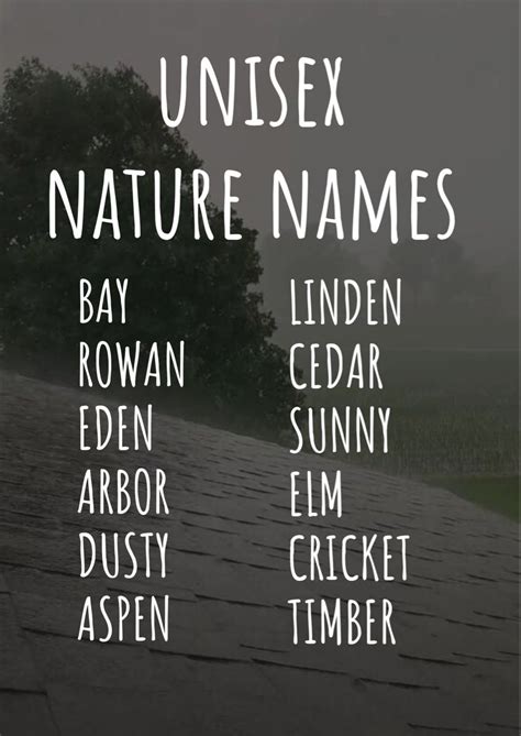 Unisex Nature Names In 2023 Writing Inspiration Prompts Names Book