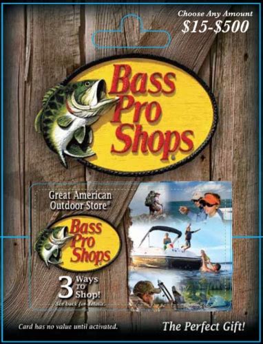 Bass Pro Shops 15 500 T Card Activate And Add Value After Pickup 0 10 Removed At Pickup