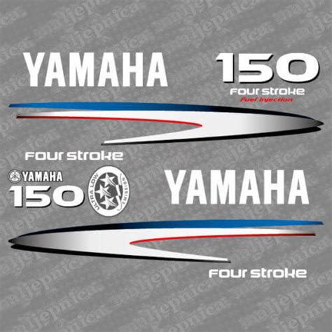 Yamaha Hp Four Stroke Outboard Engine Decals Sticker Set