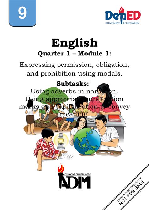 English 9q1module 1 Pdf English Quarter 1 3 Module 1 Expressing Permission Obligation And