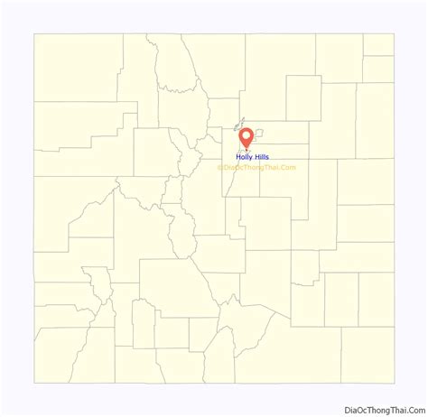 Map of Holly Hills CDP - Thong Thai Real