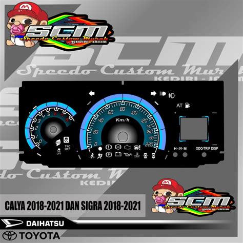 Papan Speedometer Custom Calya Dan Sigra Biru Muda Panel Spido Meter