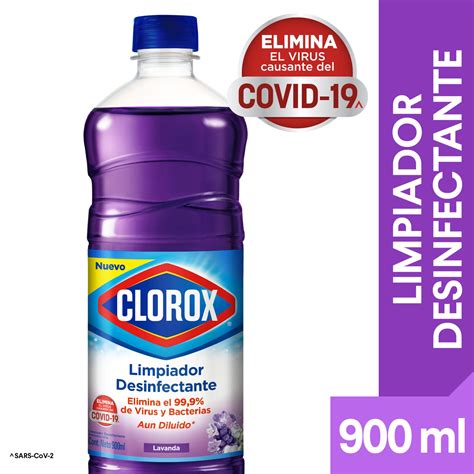 CLOROX LIMPIA PISO DESINFECTANTE LAVANDA 900 ML 12 UNIDADES Anaes Cl