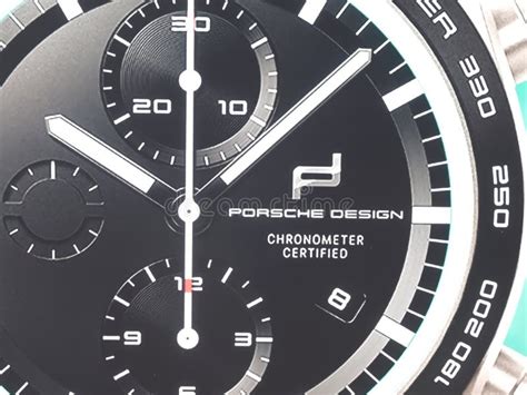 Porsche Design Watch Commercial In A Shop Window Editorial Stock Image