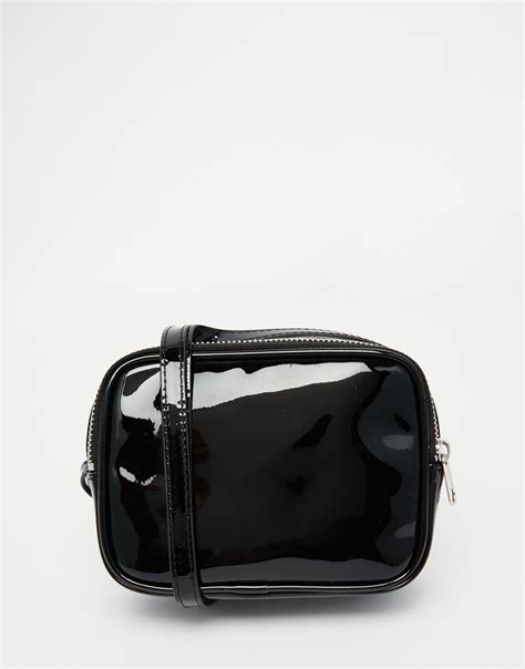 Small Black Patent Cross Body Bag Paul Smith