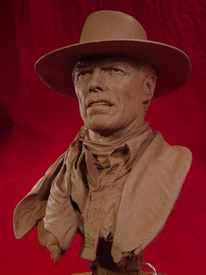 Clint Eastwood Munny Clay Sculpture By Greg Polutanovich