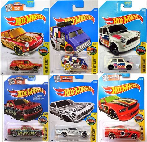 Art Cars Hot Wheels Volkswagen Squareback Red Vw Morris Mini White Chevy Silverado