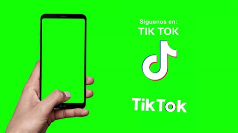 Pantalla Verde Siguenos En Tik Tok Chroma Key Green Screen VectoR