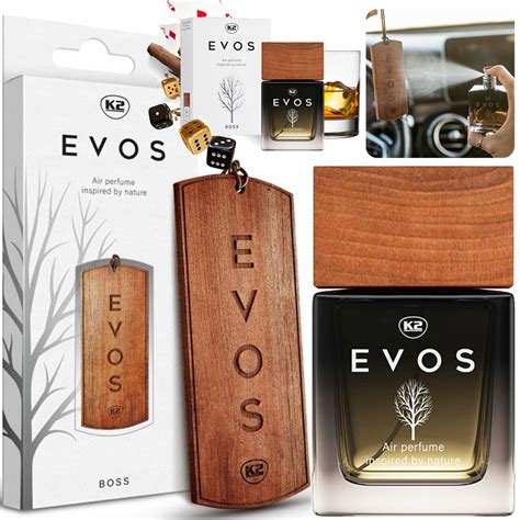 K2 EVOS BOSS PERFUMY SAMOCHODOWE ZAPACH DO AUTA FLAKON DREWNIANA