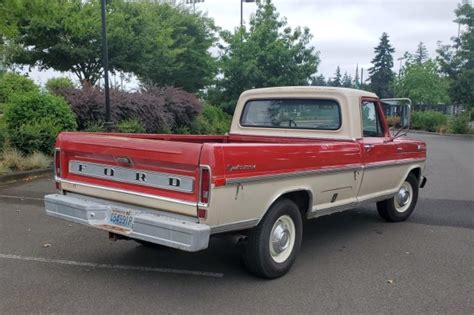 1970 Ford F 250 Sport Custom Camper Special 4 Speed For Sale On Bat