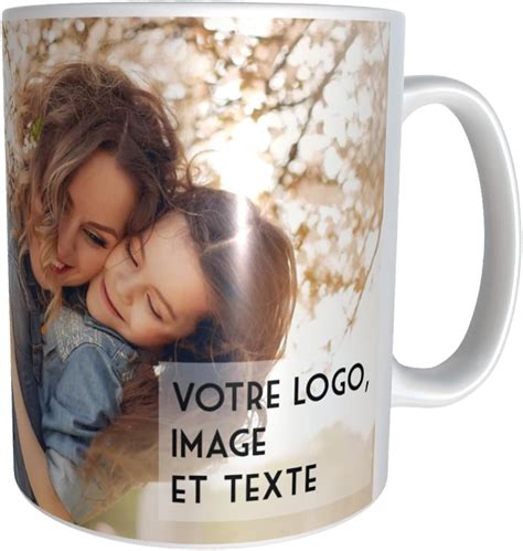 Yonacrea Mug Personnalisé Avec 2 Photos Personnalisable En Ligne