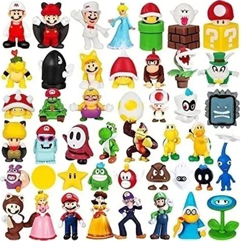 48 Figuras Super Mario Bros Figuras Colección Juguetes Luigi Meses