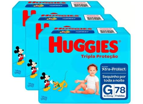 Fralda Huggies Disney Tripla Prote O Tamanho G Unidades Peso