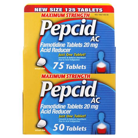 2 Pack Maximum Strength Pepcid Ac 50 Ct Heartburn Relief Stomach