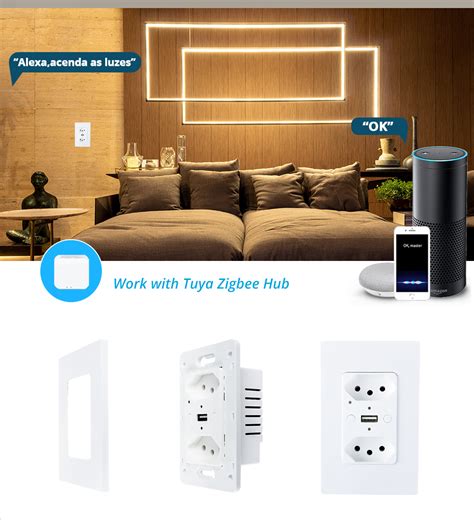 Zemismart Tuya Zigbee Brazil Socket Smart Usb Electric Brazil Sweden