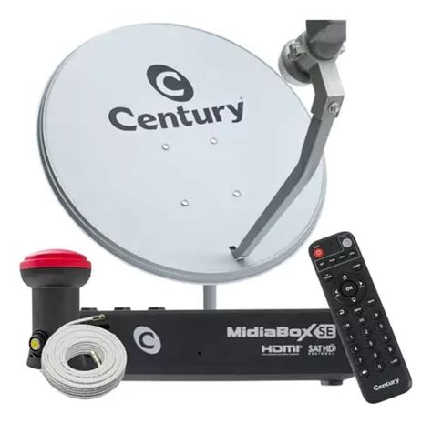 Kit Century Midiabox Se Receptor Digital Antena Lnbf Ku Cabo Frete grátis