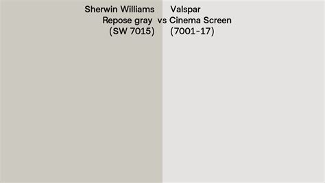 Sherwin Williams Repose Gray Sw 7015 Vs Valspar Cinema Screen 7001