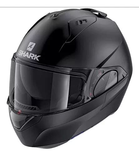 Capacete Shark Evo Es Blank Mat Kma Preto Fosco Exclusivo Tamanho Do