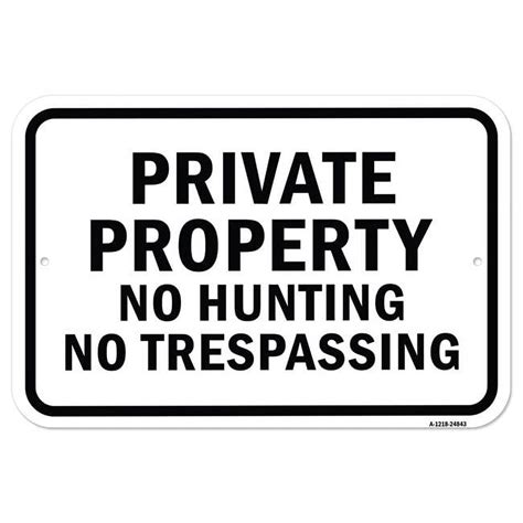 Signmission A 1218 24843 12 X 18 In Aluminum Sign Private Property