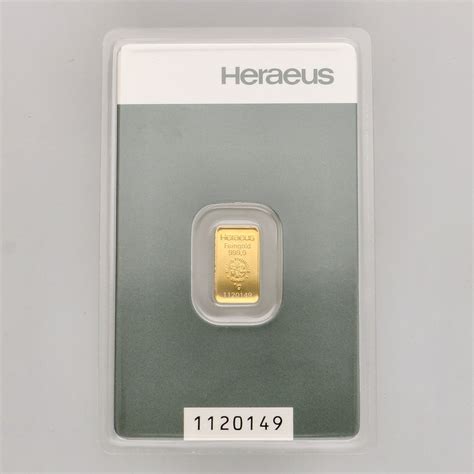 Gram Gold Heraeus Sealed With Certificate Catawiki