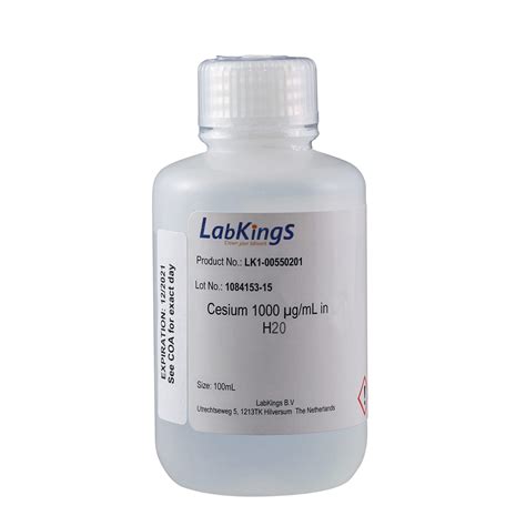 Cesium 1000 mg/L (Cs), H20, 100ml - LK1-00550501