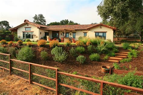 Eco Friendly Landscape Design by Lisa Cox for Hacienda Style Home - Eye of the Day Garden Design ...