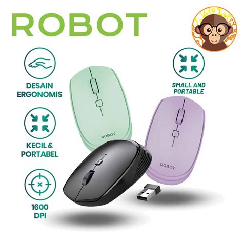 Jual Mouse Robot M205 Wireless 24ghz 24g 1600dpi Receiver Usb Untuk Pc Laptop Original