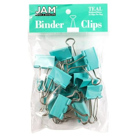 Jam Paper And Envelope Colorful Binder Clips Medium 1 14 Inch 32 Mm