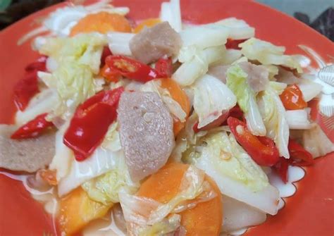 Resep Tumis Sawi Putih Wortel Bakso Oleh Sulis UmmuSalma Cookpad