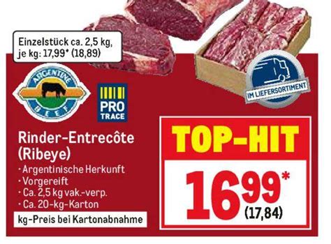 Rinder Entrecôte ribeye Angebot bei METRO 1Prospekte de