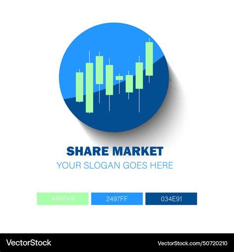 Share market graph logo Royalty Free Vector Image