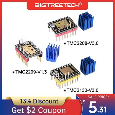 BIGTREETECH TMC2208 V3 0 TMC2209 UART TMC2130 SPI Stepper Motor Driver