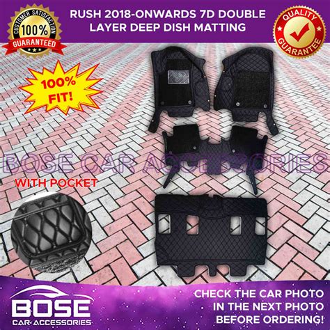 7D Double Layer ROHS Deep Dish Matting For Toyota Rush 2018 2023 OEM