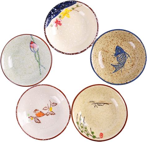 Amazon BOSILI Ceramic Soy Sauce Dishes Set Of 5 Japanese Soy