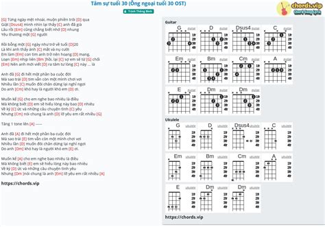 Chord Tâm Sự Tuổi 30 Ông Ngoại Tuổi 30 Ost Tab Song Lyric Sheet Guitar Ukulele Chords Vip