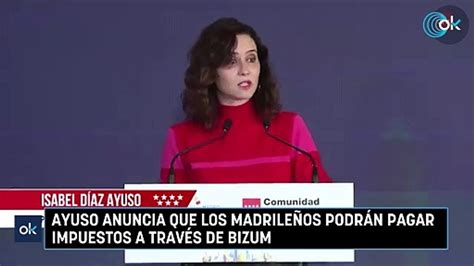 Ayuso anuncia que los madrileños podrán pagar impuestos a través de