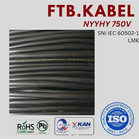 Jual Promo SNI FTB KABEL NYYHY 3x4 Sqmm 450 750V Meteran NYYHY 3x4MM