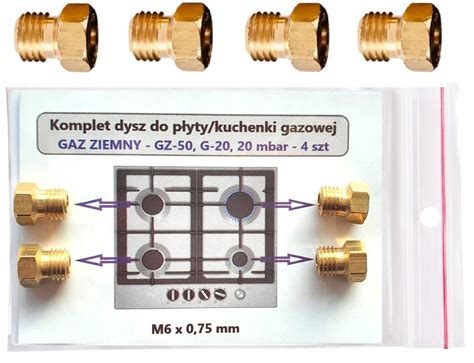 DYSZE GAZ ZIEMNY KUCHENKI PŁYTY GAZOWEJ Amica Beko Gorenje Whirlpool