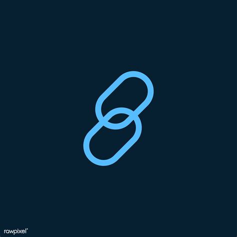 Connecting Blue Chains Symbol Vector