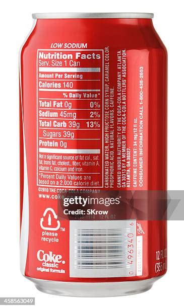 Soda Nutrition Facts Label Photos and Premium High Res Pictures - Getty ...