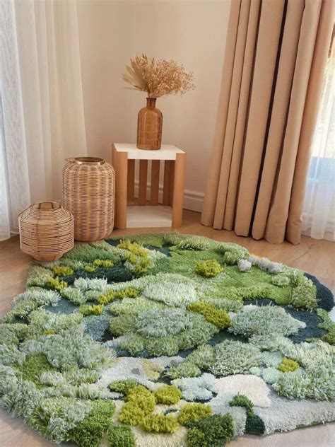 Moss Rugs Handmade Turfted Wool Rugs Carpets For Living Room Reading