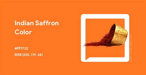 Indian Saffron color hex code is #FF7722