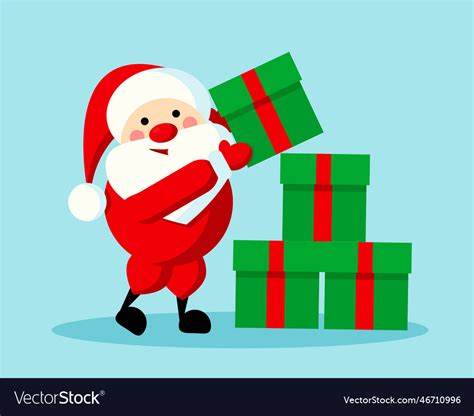 Happy Santa Claus Royalty Free Vector Image Vectorstock