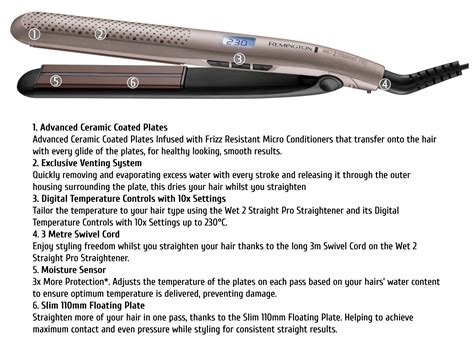 Remington Wet Straight Pro Straightener Advanced Ceramic Coated