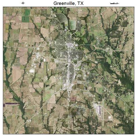 Aerial Photography Map of Greenville, TX Texas