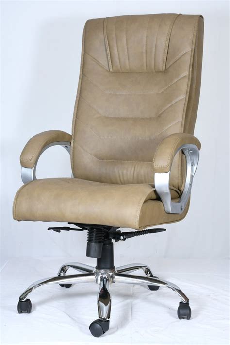 High Back Revolving Leather Office Chair Brown At In Bengaluru