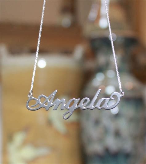 Sterling Silver Name Necklace-Carrie Bradshaw - Be Monogrammed